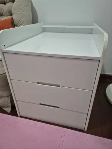 Gaveteiro e Trocador Infantil 3 gavetas