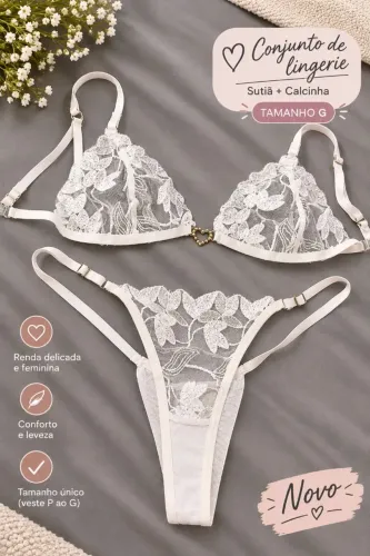 Conjunto completo de lingerie nova