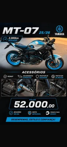 Yamaha MT-07/MT-07 Connected 689cc ABS 2026