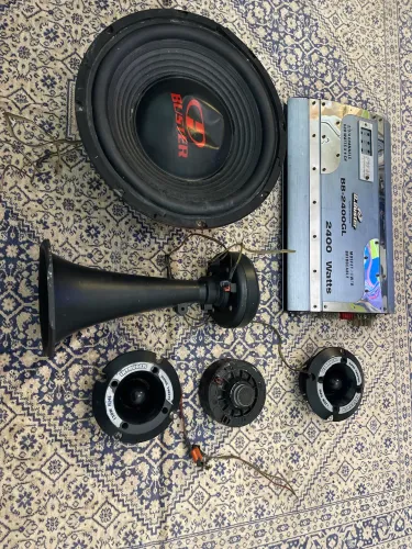 Kit Som Automotivo Completo Buster Funcionando - Módulo, Subwoofer, Driver e Tweeters