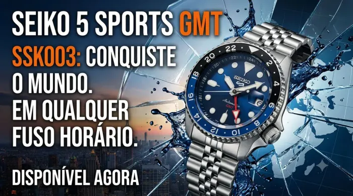 Relogio Seiko 5 Sports GMT SSK003. NOVO. COMPLETO. ZERADO!!