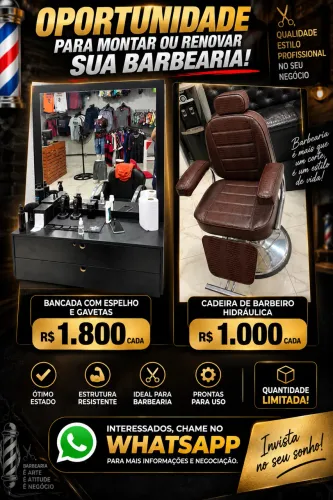 KIT BANCADA DE BARBEARIA