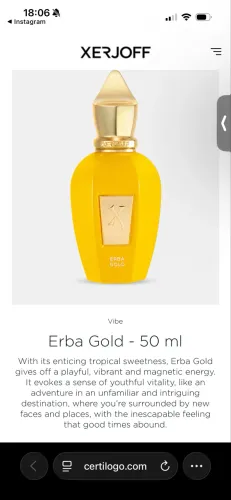 XERJOFF ERBA GOLD