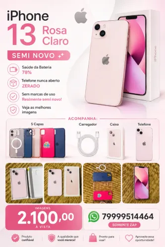 IPHONE 13 rosa 128gb