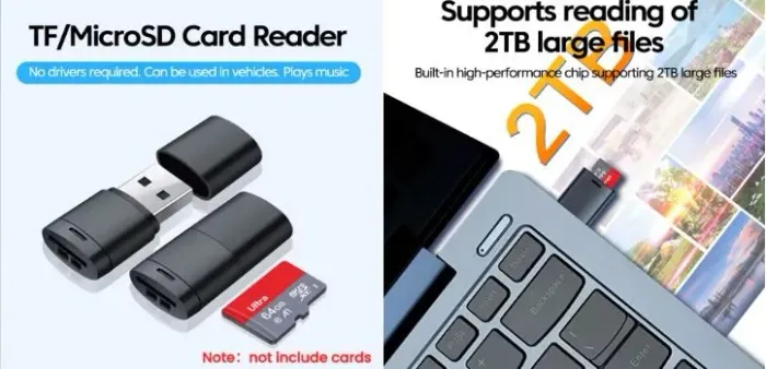 Leito de cartao de memoria até 2TB <br>usb 2.00<br>Novo<br>R$ 55,00