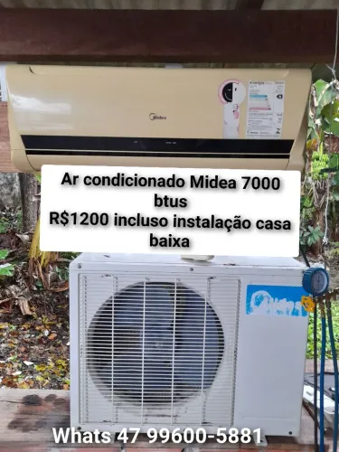 Ar Condicionado Midea 7000 btus incluso instalação