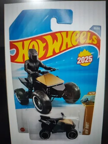 Hotwheels Tesla Cyberquad dourado