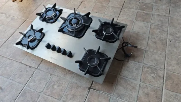 fogão cooktop emuller 5 bocas em aluminio