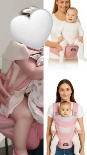 Vende-se Bolsa Canguru para Bebê Aiebao Classic, Rosa, Suporta 36kg