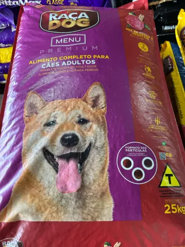Ração Raça Dog Menu Premium 25kg - Cães Adultos - R$ 145,90