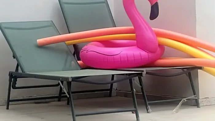 Espreguiçadeira Premium Para Piscina Preta sem braço