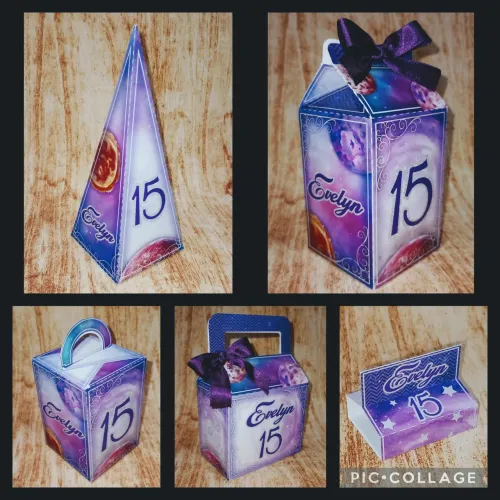 Caixinhas Personalizadas Tema Galáxia | Lembrancinhas