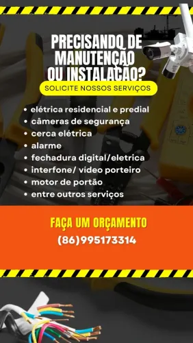 Eletricista câmeras portao