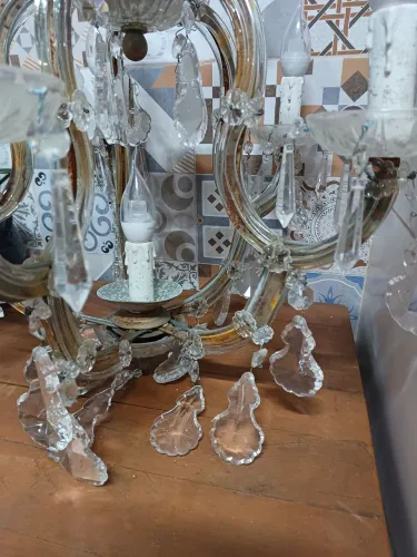 Lustre em cristal lapidado 