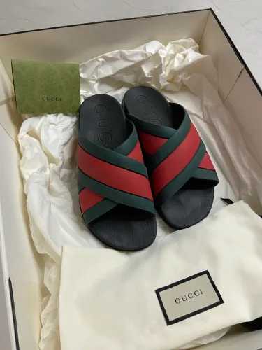 Chinelo Gucci Original - Web Slide Verde e Vermelho | Tam 39 BR