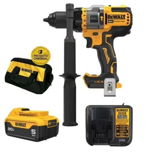 Kit Completo Parafusaderia e Furadeira de Impacto DeWALT DCD999 ADVANTAGE Brushess 5.0A
