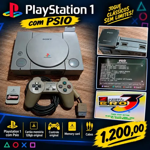 Playstation 1 com PSio