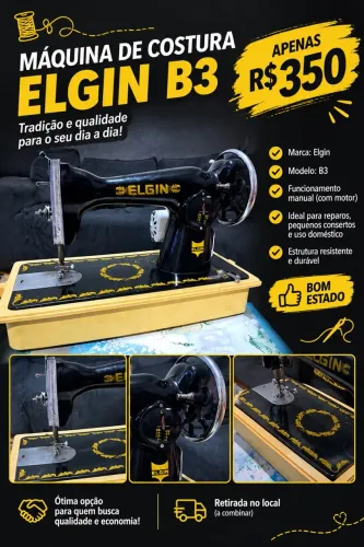 máquina de costura elgin b3