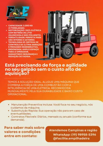 Aluguel de empilhadeira