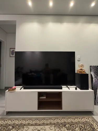 Hack de tv branco - mdf