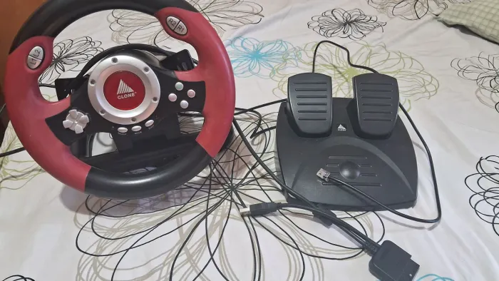 Volante + Pedal para console