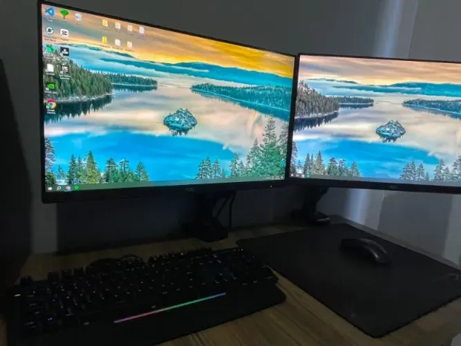 Setup Gamer Completo Ryzen 7 + RTX 4060 + 2 Monitores 165Hz
