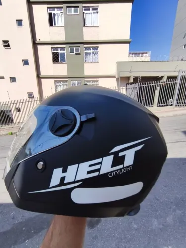 Capacete Helt New City Preto C/ Viseira Solar 56 58 60 62 - Novo Barato