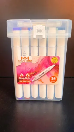 Kit de 36 marcadores de Ponta Dupla Mini Men