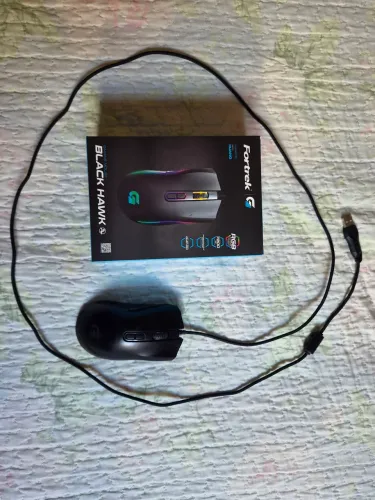 Mouse Gamer Fortrek Black Hawk Rgb 7200 Dpi Dpi 6 Botões