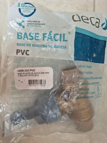 Base registro gaveta para tubulação DE25