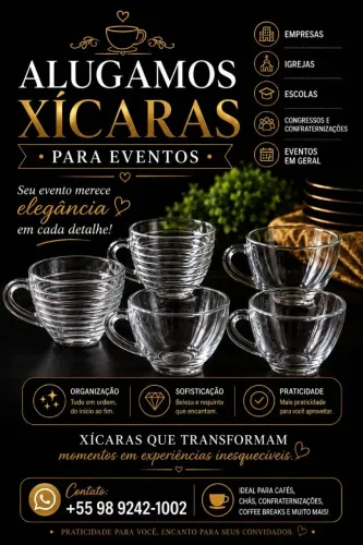Aluguel de xícaras