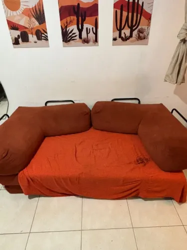 Sofá cama tamanho casal para 2 pessoas de Espuma fácil de montar e desmontar confortável t