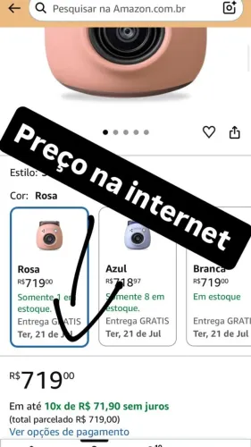 CÂMERA INSTAX PAL PINK