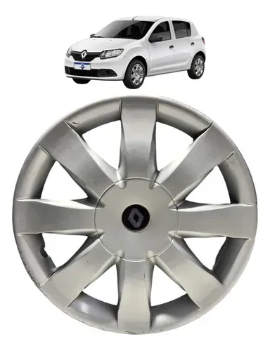 Calota Roda Aro 15 Renault Sandero 1.0 2020 Uzad0 Cinza