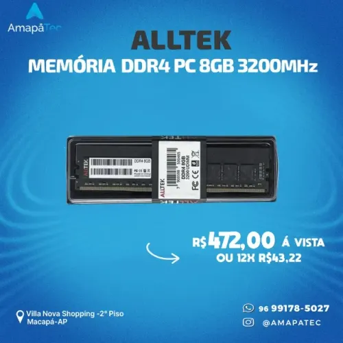 Memoria Ram 8GB Ddr4 3200mhz Alltek