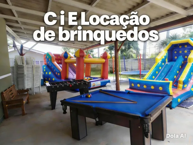 Locações de brinquedos e mesa de sinuca / cama elastica e  piscina de bolinha 