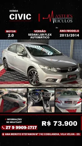 Honda Civic Sedan LXR 2.0 Flexone 16V Aut. 4P 2014