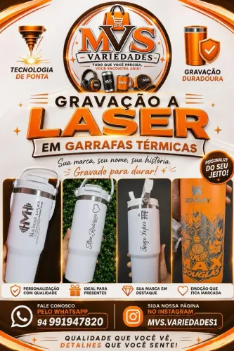 GRAVAÇÃO A LASE - GARRAS E COPOS.