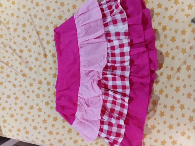 SAIA DE FESTA JUNINA ROSA VESTE ATE 44