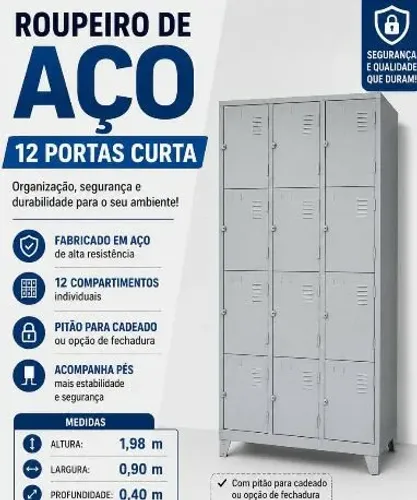 Roupeiro pra vestiários novos 4 8 12 16 20 portas