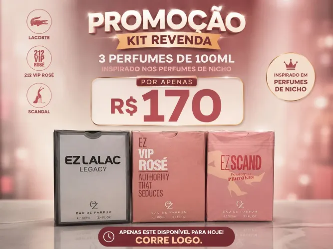 Kit revenda perfumes 100ml