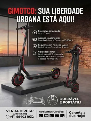 patinete elétrico zerado ainda plástico nunca usado com nota fiscal
