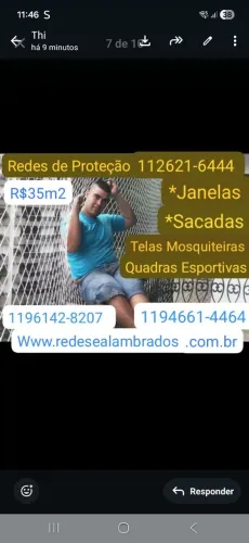 Redes de proteção a Partir de $$35m2