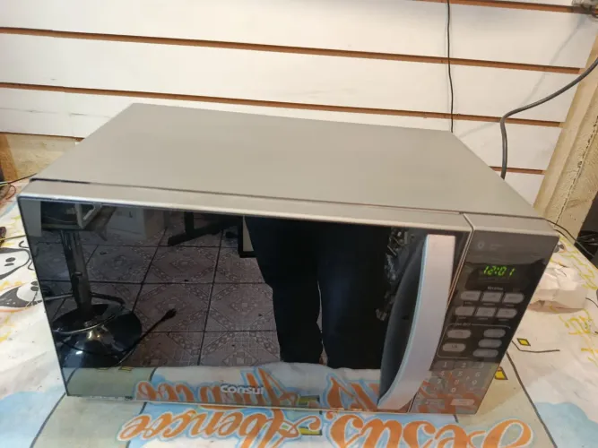 Microondas Consul Porta espelhada cinza lindo 20 litros 220v