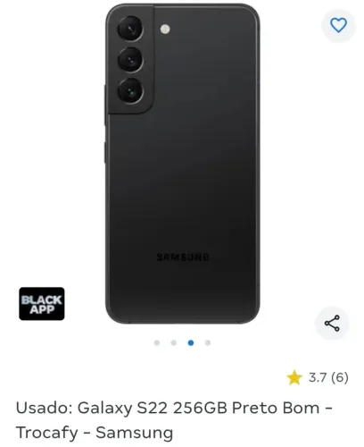 Samsung s22 256g semi novo.