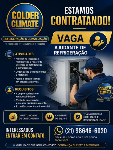 Ajudante ou meio oficial de Refrigeração
