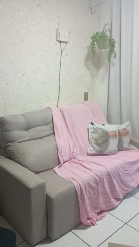 Sofá cinza retrátil e reclinável