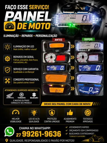 Reparo de painel de moto 