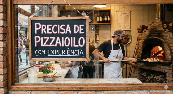Vaga de pizzaiolo com experiência