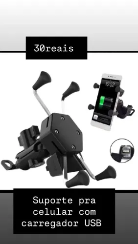 SUPORTE PRA CELULAR COM CARREGADOR USB PROMOÇÃO R$30